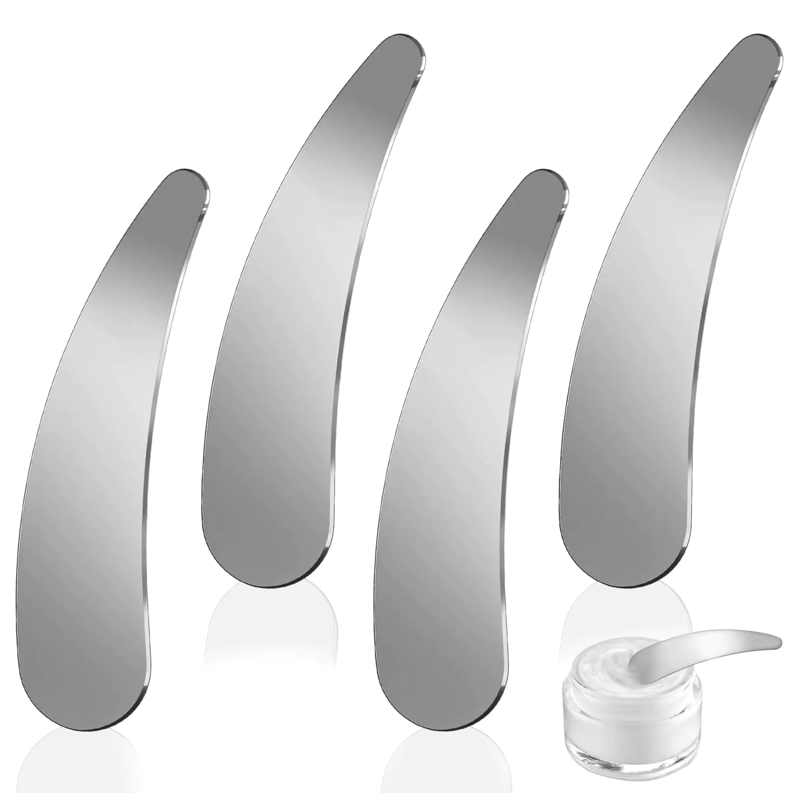 Mini Stainless Steel Beauty Spatulas 4-Pack