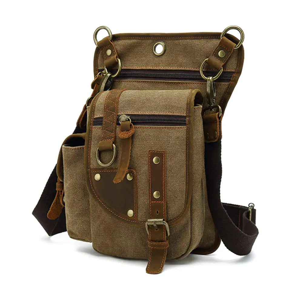 Tactical Canvas Drop Leg Waist Bag
