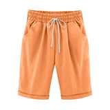 Lenago Prime Orange Medium Bermuda Shorts for Women