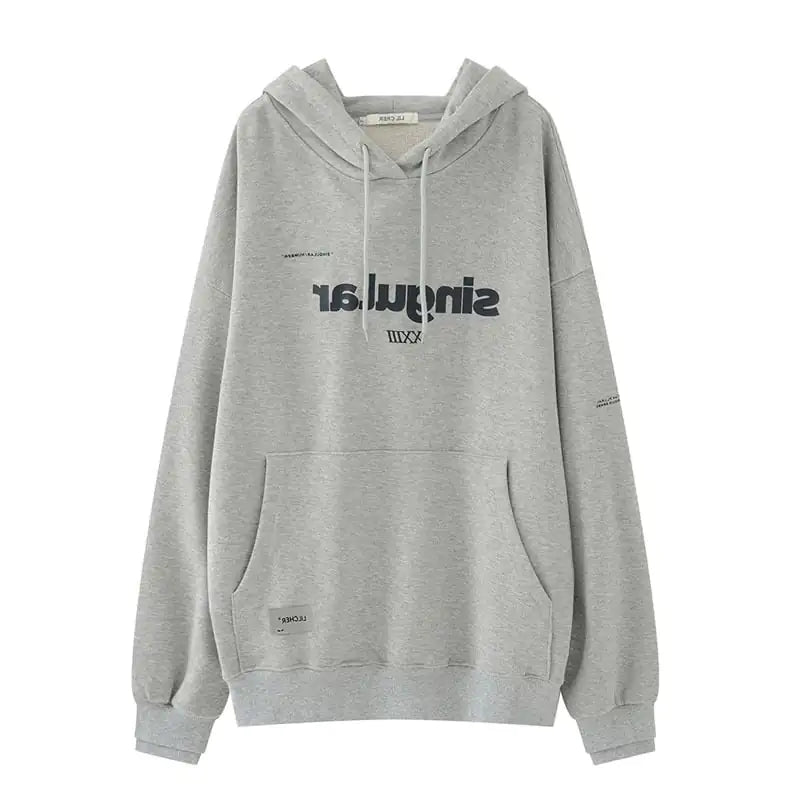 Casual Grey Hoodie for Women
