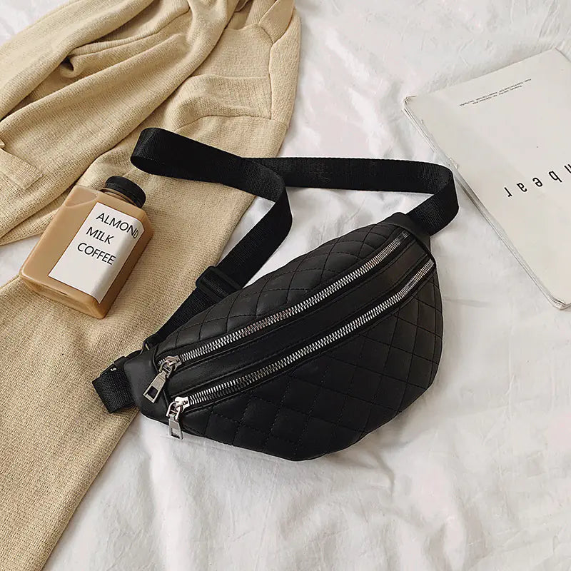 Chic PU Leather Waist & Shoulder Bag