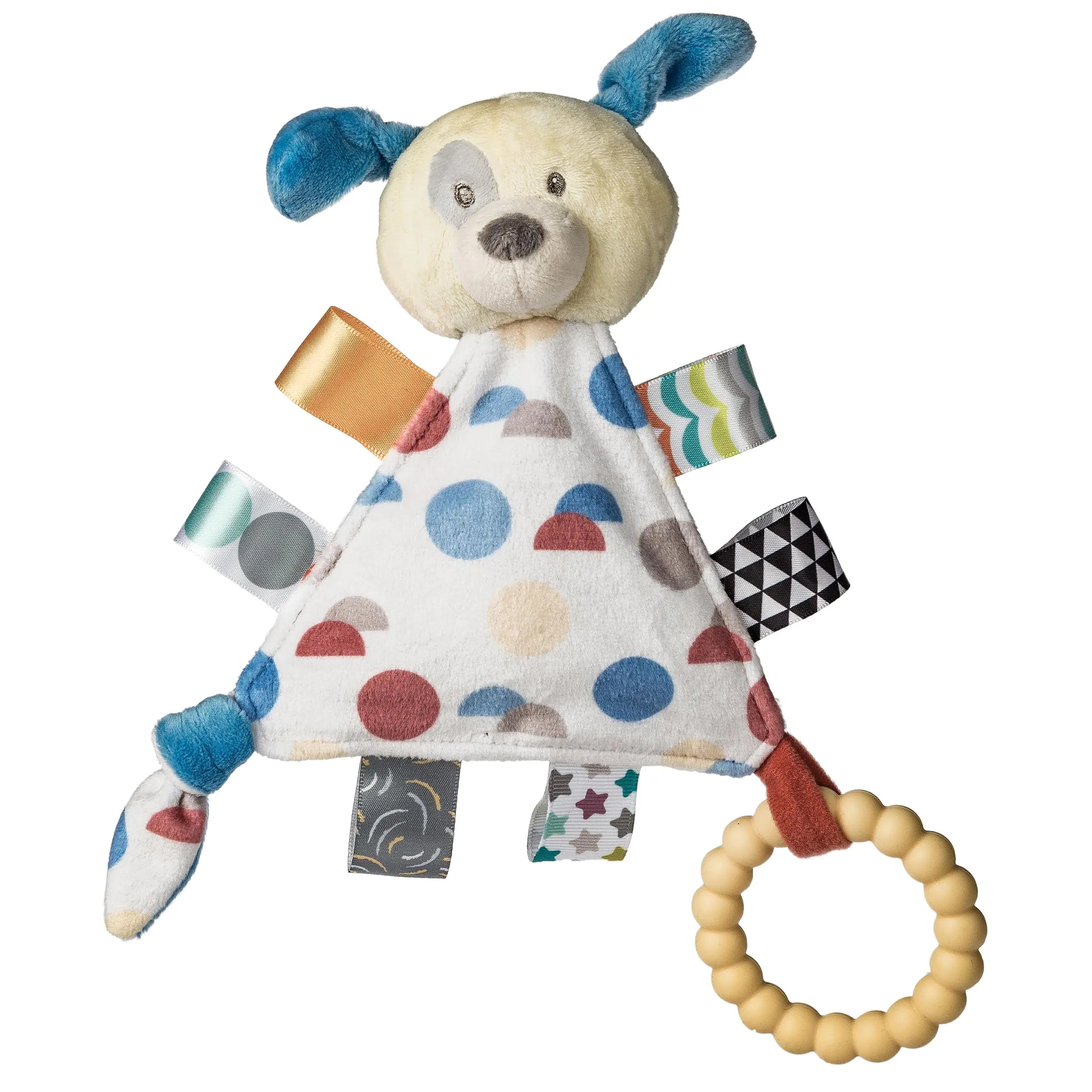 Puppy Teether Rattle with Sensory Tags
