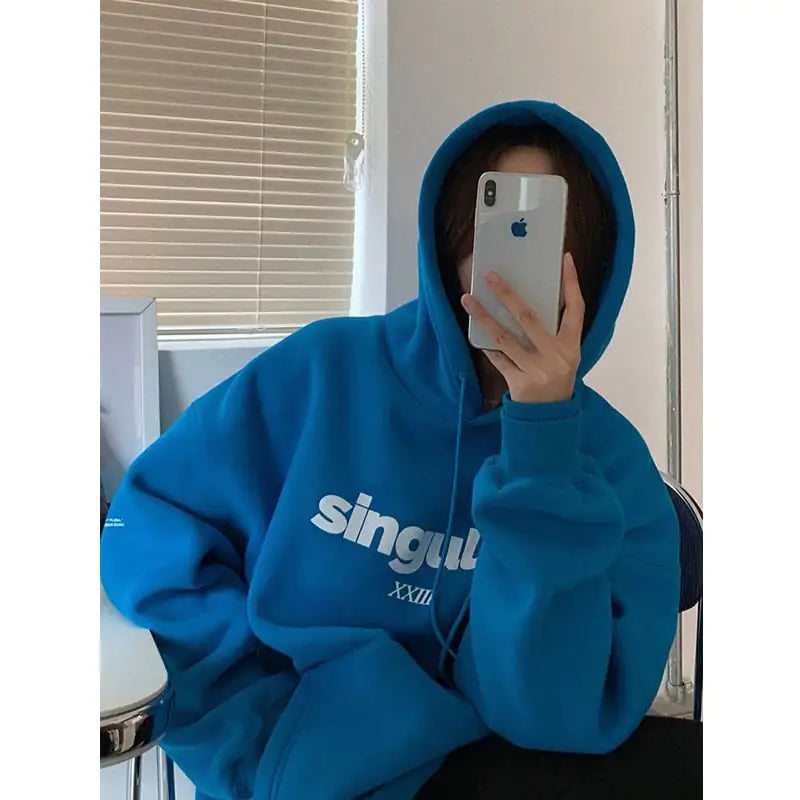 Casual Grey Hoodie for Women