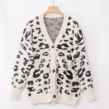 Long Sleeve Leopard Print Cardigan Sweater (3 Colors)