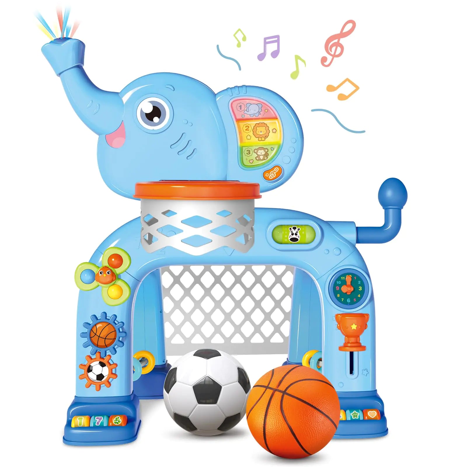EleFun Toddler Sport Center: Basketball & Soccer with Lights and Music