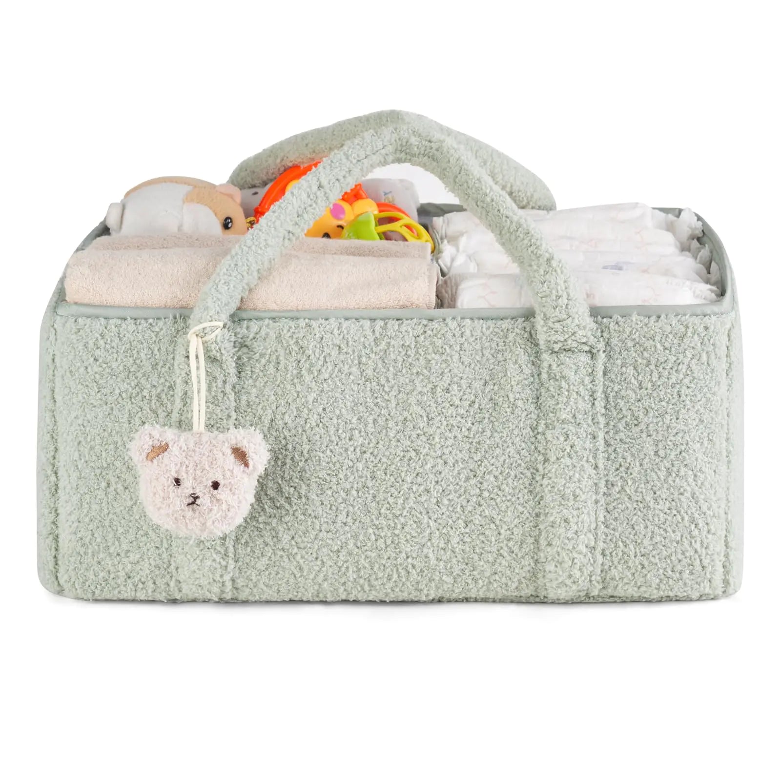 Dahey Bear-Themed Diaper Caddy Organizer for Newborns