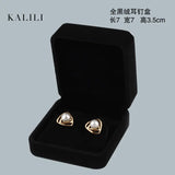 Elegant Black Velvet Jewelry Organizer Set