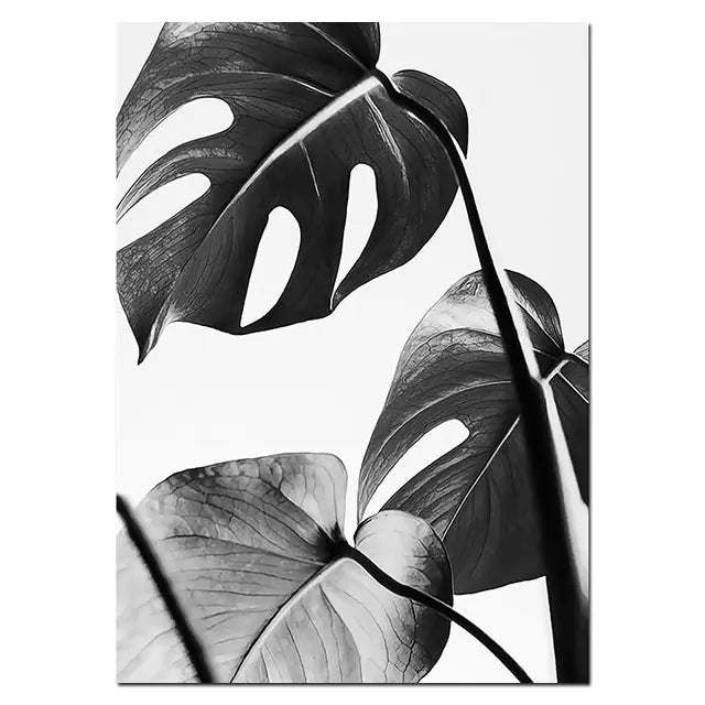 Chic Monochrome Botanical Wall Art