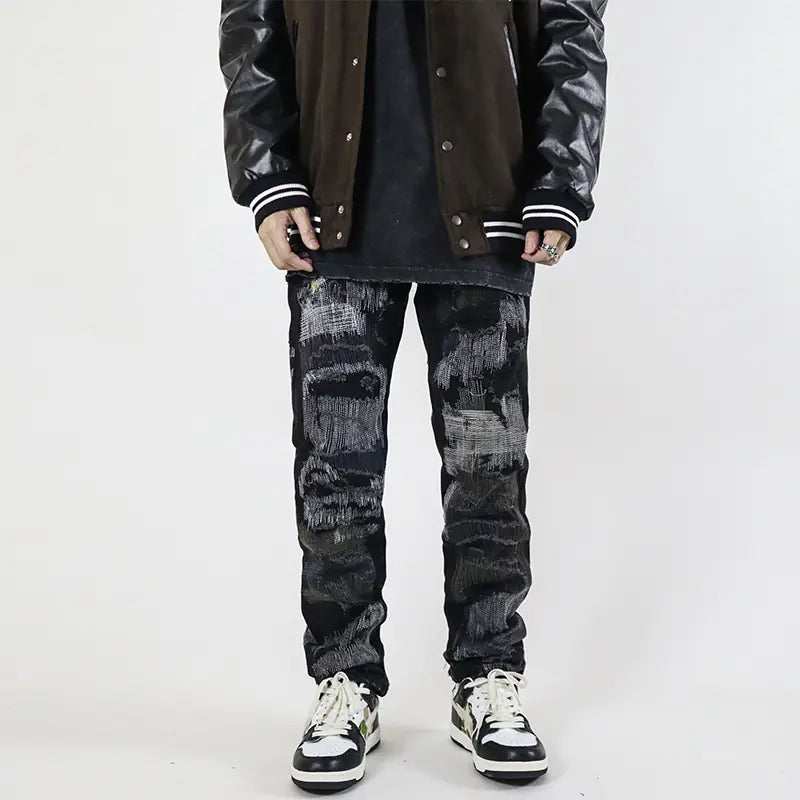 Men's Urban Retro Washed Straight Jeans