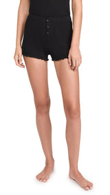 PJ Salvage Women's Textured Sleep Shorts Black XL