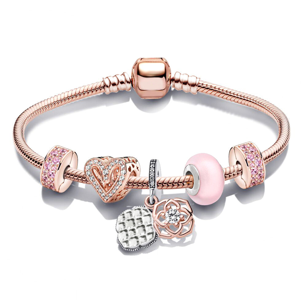 Crown Love Beads Charm Bracelet