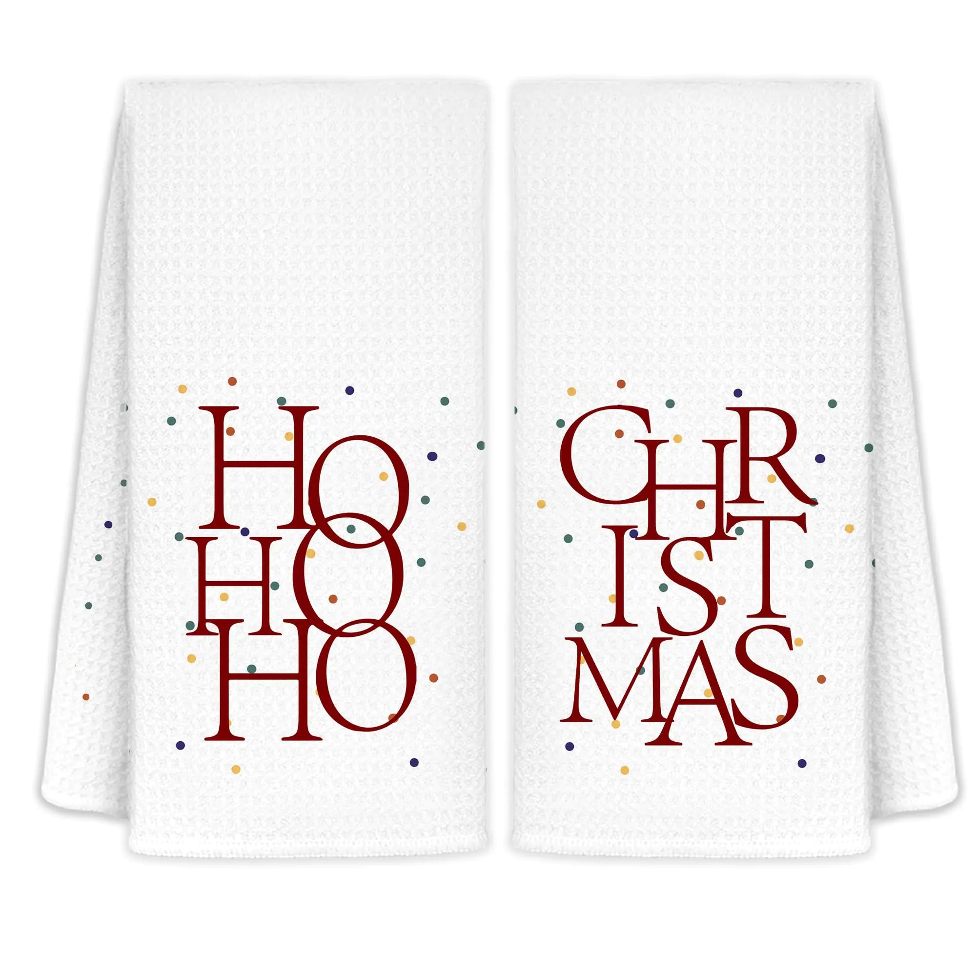 CIOJUNE HoHoHo Christmas Kitchen Towel Set