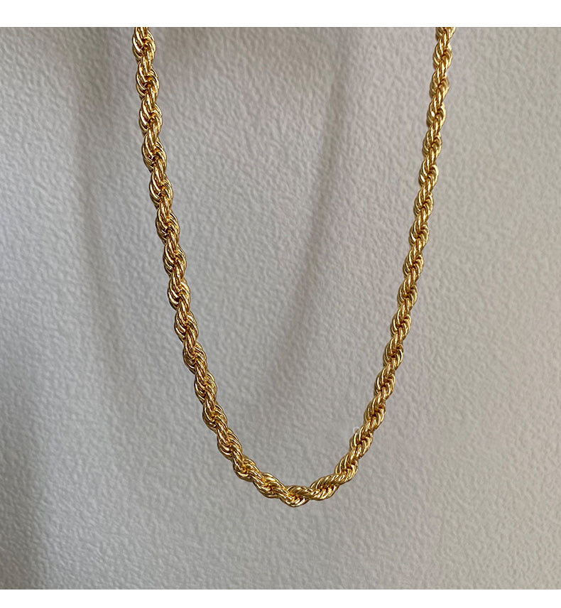 Golden Twist Chain Necklace - Necklaces