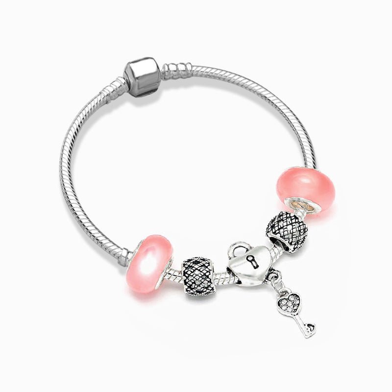 Crown Love Beads Charm Bracelet