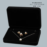 Elegant Black Velvet Jewelry Organizer Set