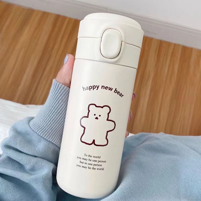 Cartoon Stainless Steel Thermos Cup with Lock