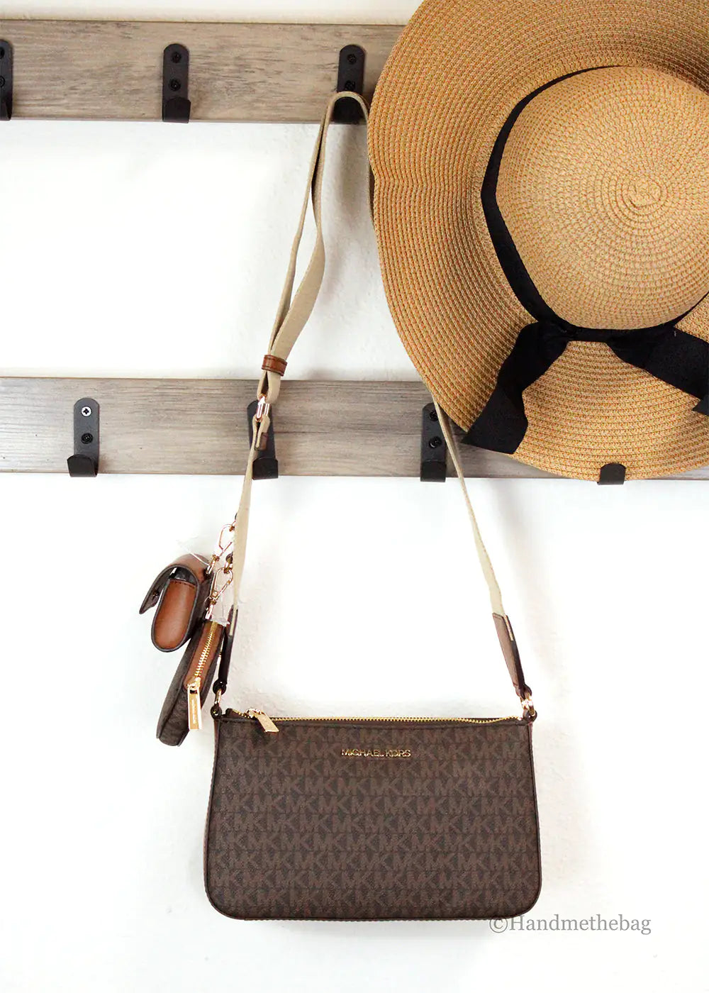 Michael Kors Jet Set Tech Crossbody in Brown