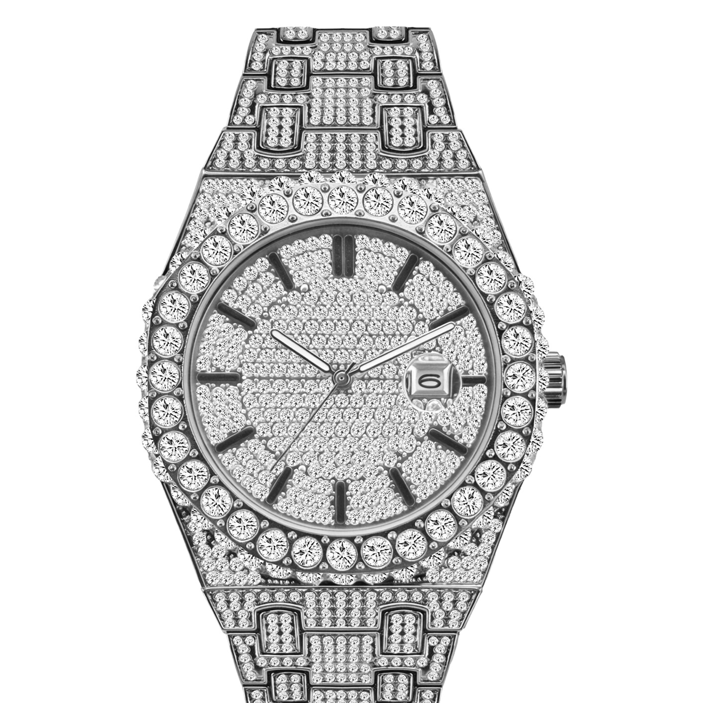 Luxury Men Quartz Watch Full Diamond