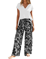 Andeip Women's PJ Set with Printed Long Pants