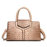Chic Croc-Embossed Messenger Bag