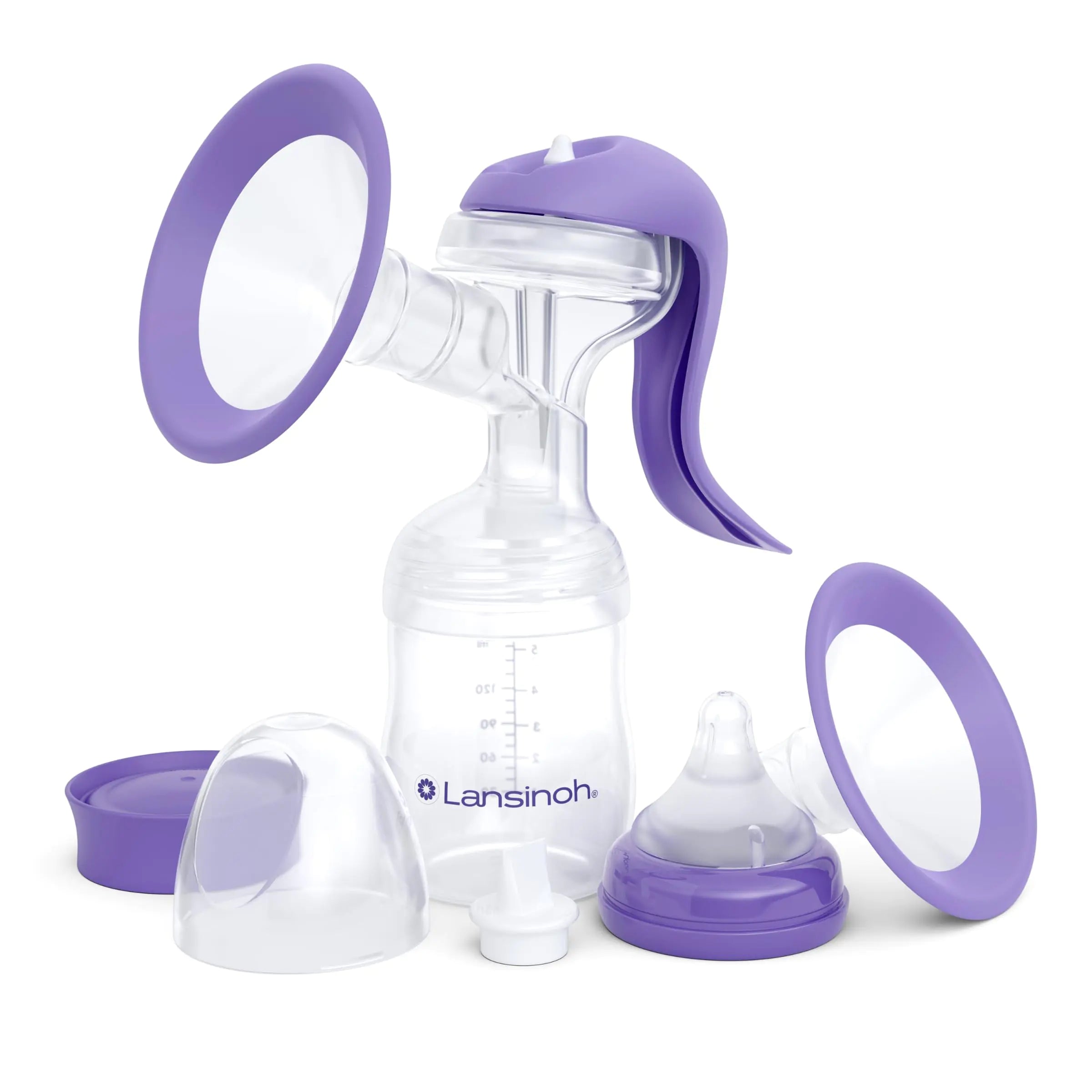 Lansinoh Comfort Manual Breast Pump with Baby Bottle 5oz