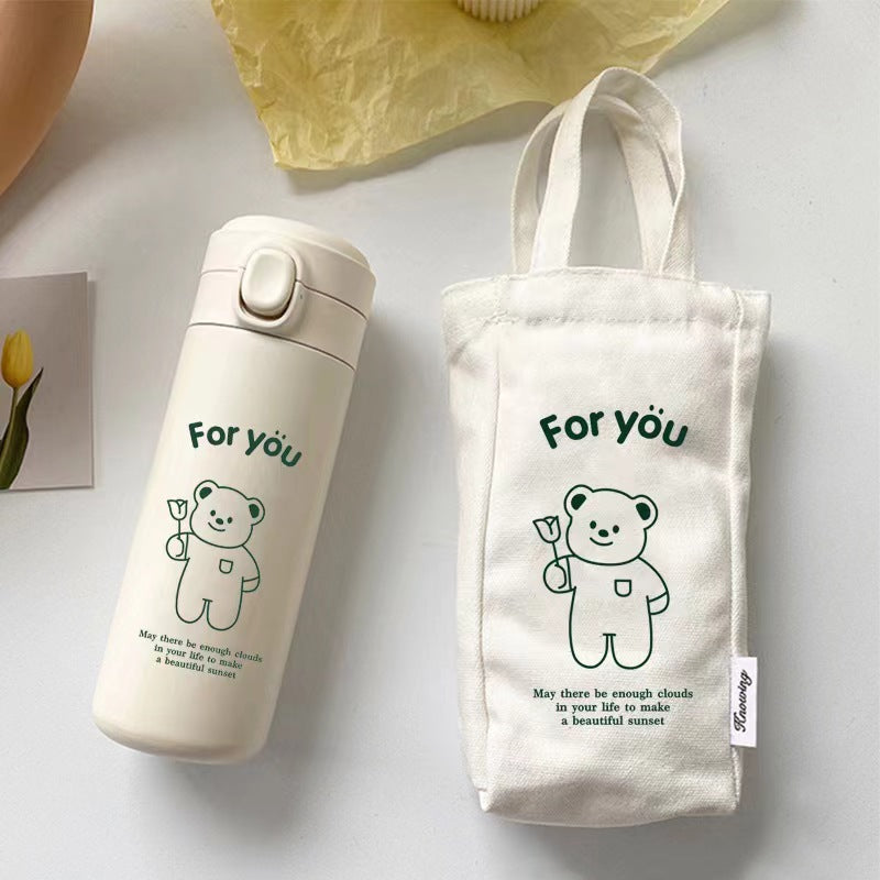 Cartoon Stainless Steel Thermos Cup with Lock