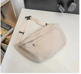 Chic Corduroy Women's Messenger Bag
