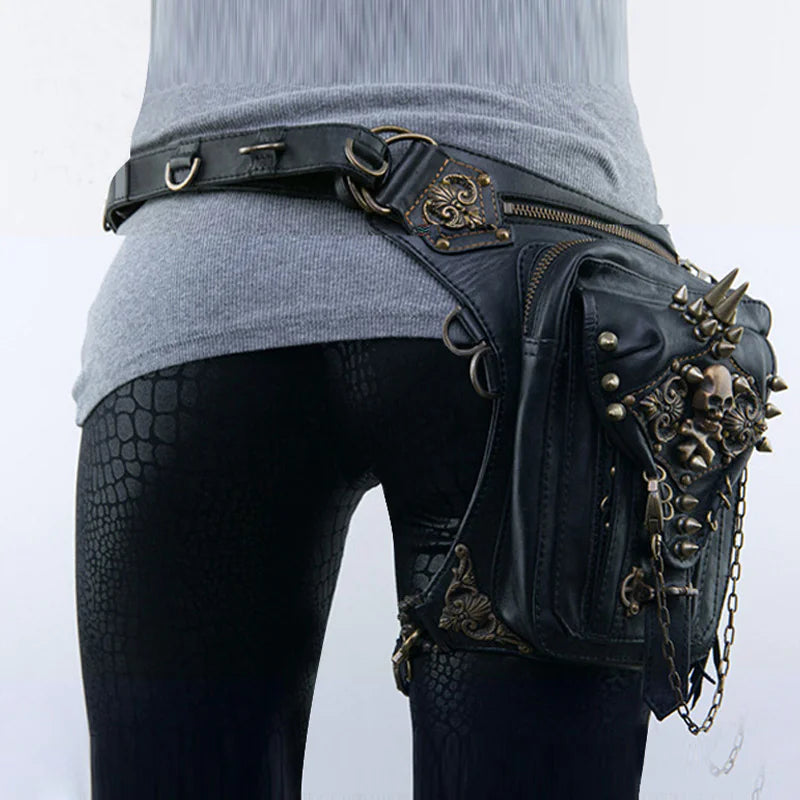 Chic PU Leather Hip and Thigh Bag