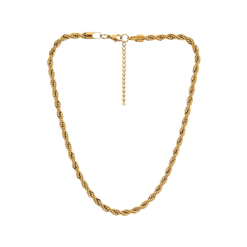 Golden Twist Chain Necklace - Necklaces