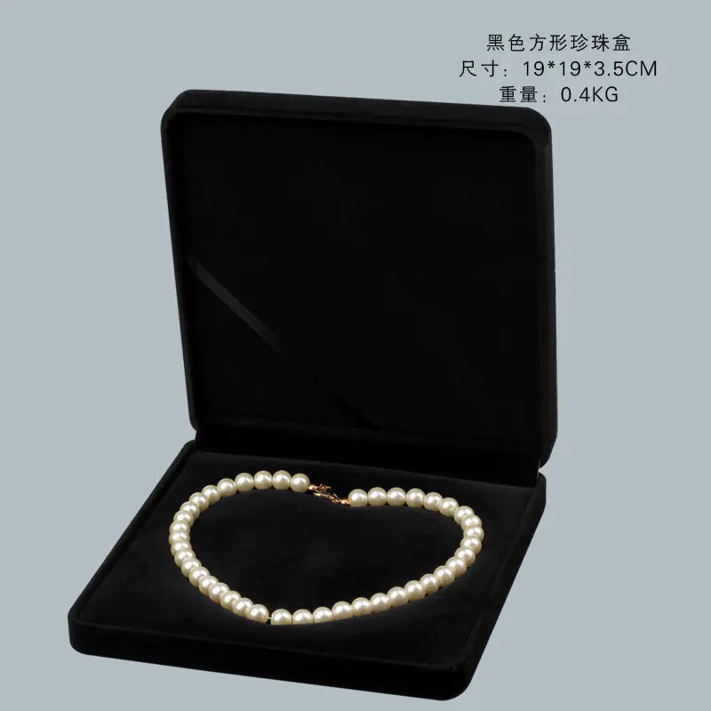 Elegant Black Velvet Jewelry Organizer Set