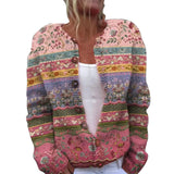 2024 Floral Lightweight Cardigan for Women - Hot Pink XS