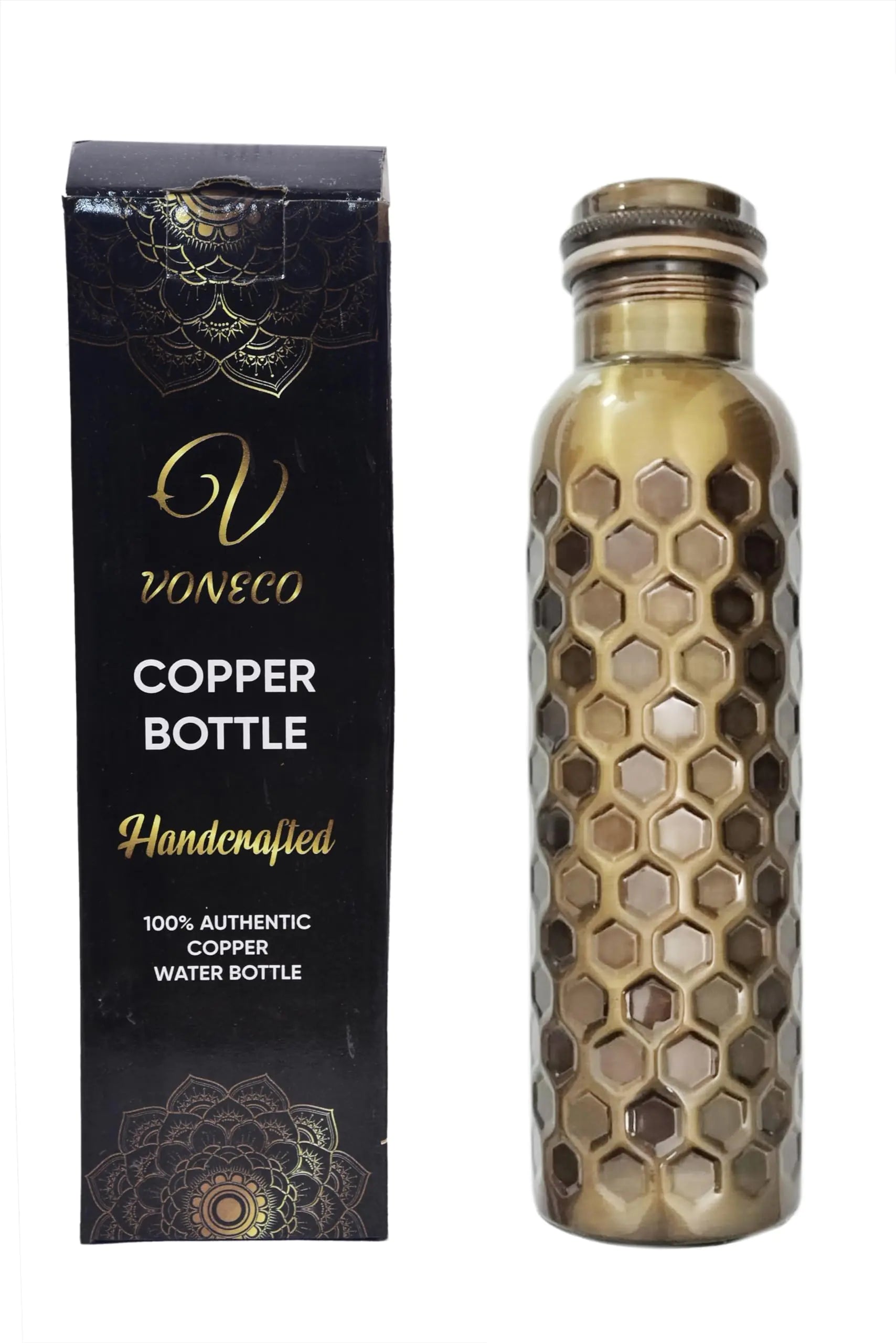 VONECO Ayurvedic 34OZ Copper Wellness Water Bottle