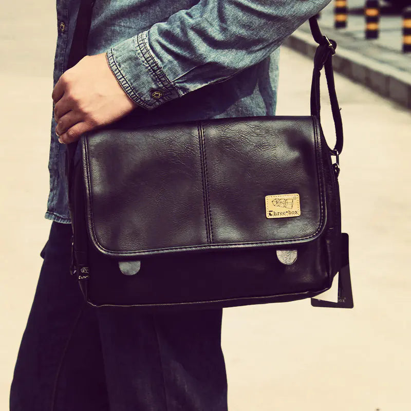 Urban Chic Men's Satchel - Threebox Elegance