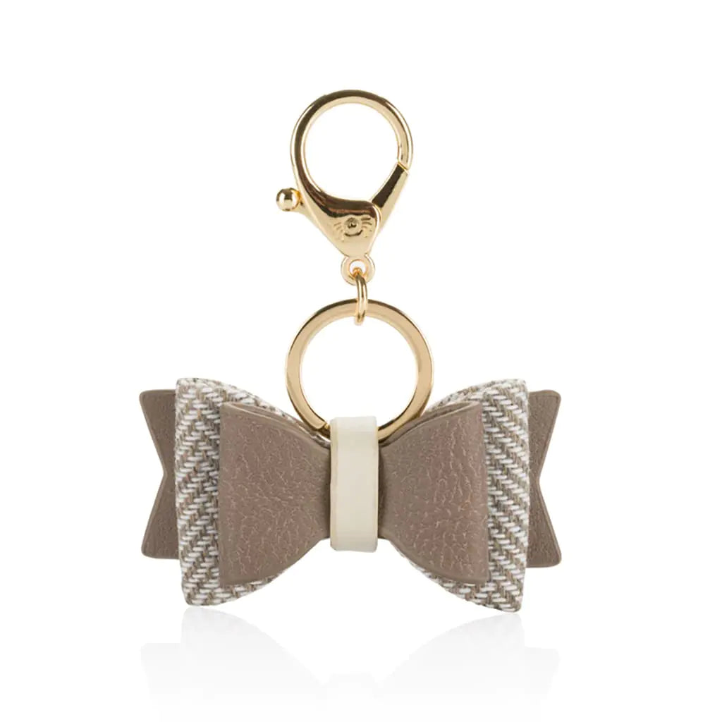 Chic Bow Charm Clasp - Vanilla Latte Vegan Leather Accessory