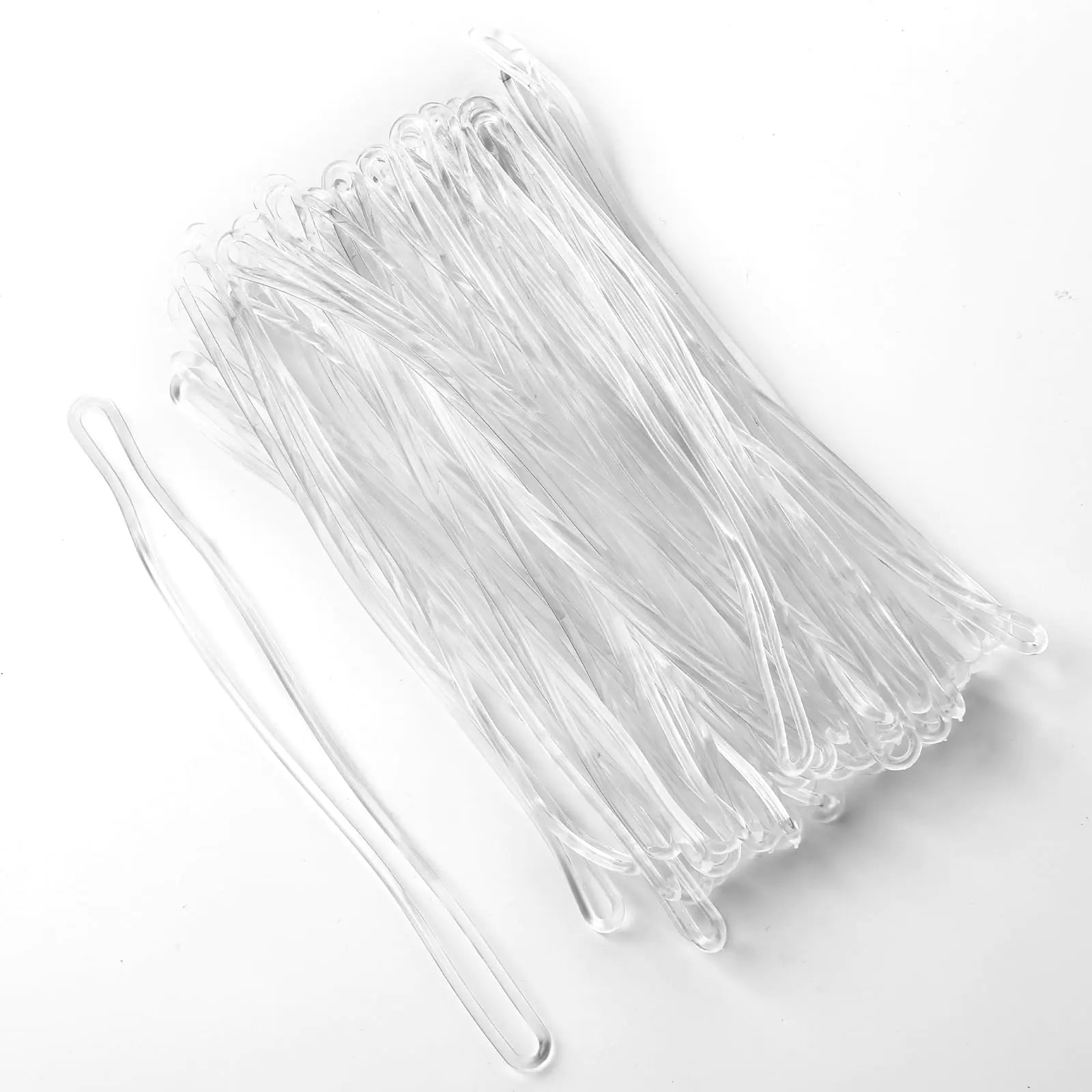 50 Pcs Clear Luggage Tag Loops