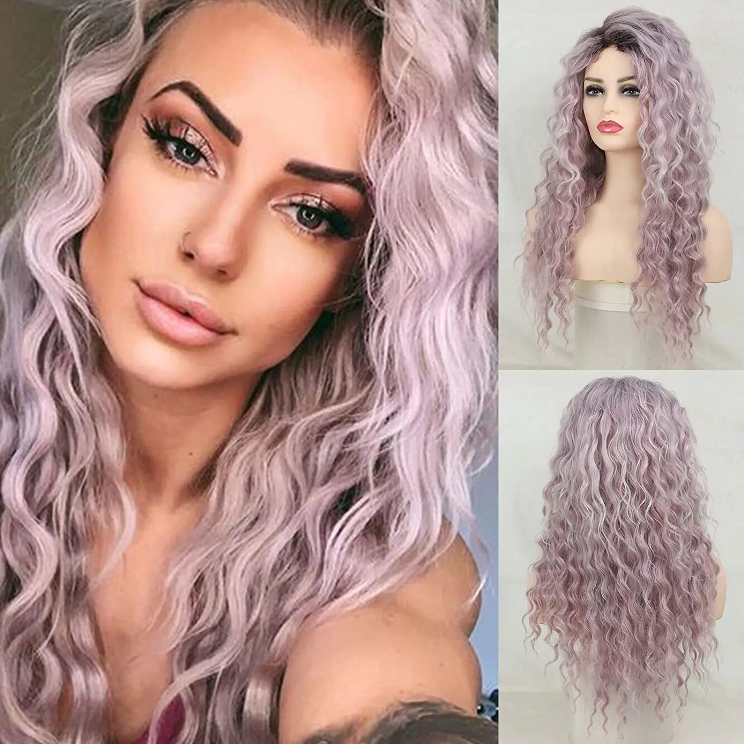 Glamorous Long Blonde Gradient Wig