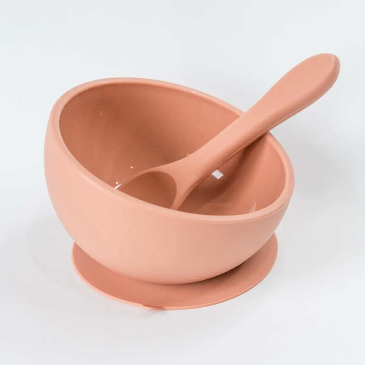 Babeehive Mealtime Magic | Silicone Suction Bowl & Spoon | BPA-Free (Blush)