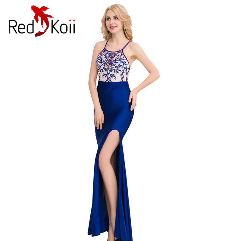 Chic Embroidered Evening Gown