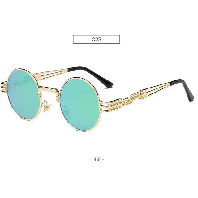 Chic Metal Round Frame Sunglasses