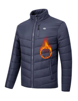 JINSHI Men's Thermal Insulated Winter Jacket - Navy 2XL