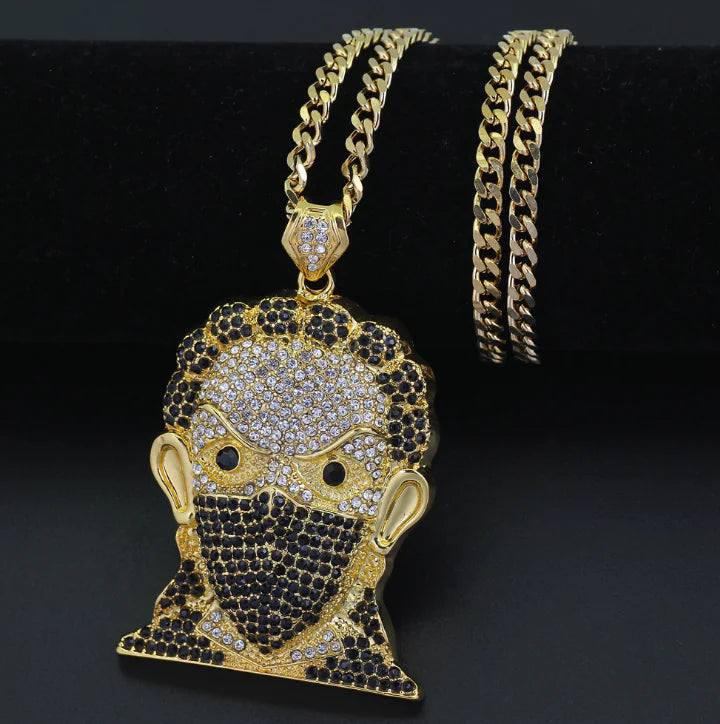 Eco Chic Hip Hop Mask Necklace