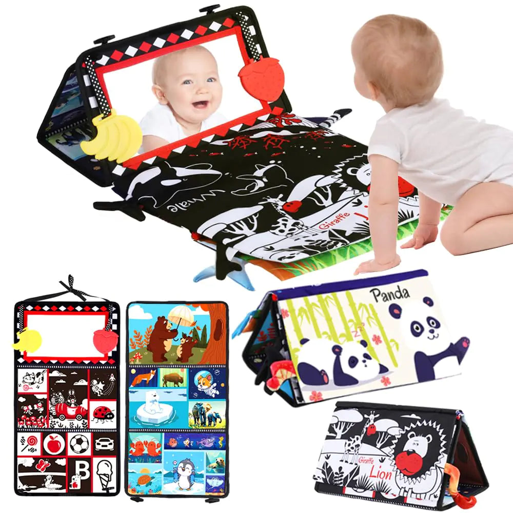 Infant Sensory Play Set - High Contrast Toys & Soft Book