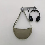 Chic Nylon Color-Block Shoulder Bag