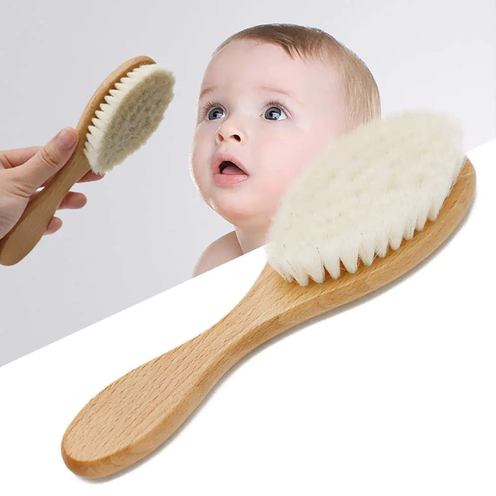 Natural Goat Bristle Baby Hair Brush