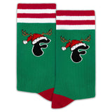 Festive Caribou Horn Christmas Socks