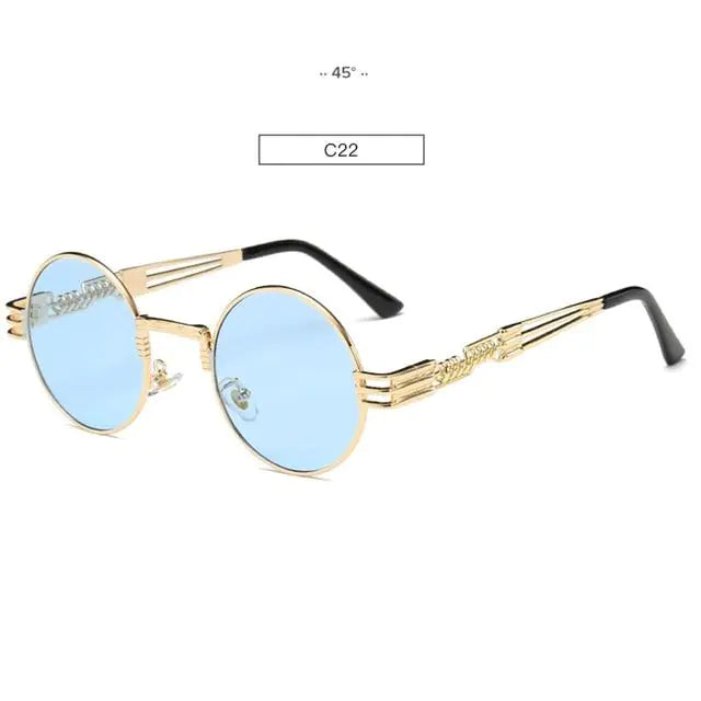 Chic Metal Round Frame Sunglasses