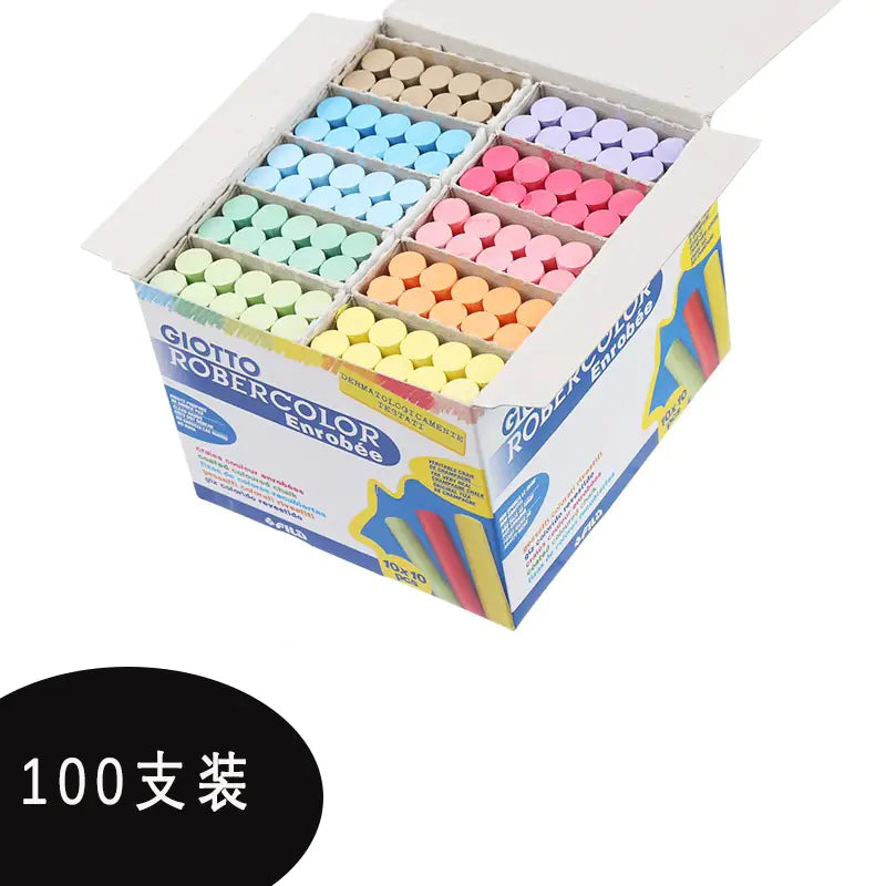 Giotto 100-Piece Vibrant Dust-Free Chalk Set