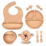 Silicone Self-Feeding Kit for Babies - 9-Piece Set