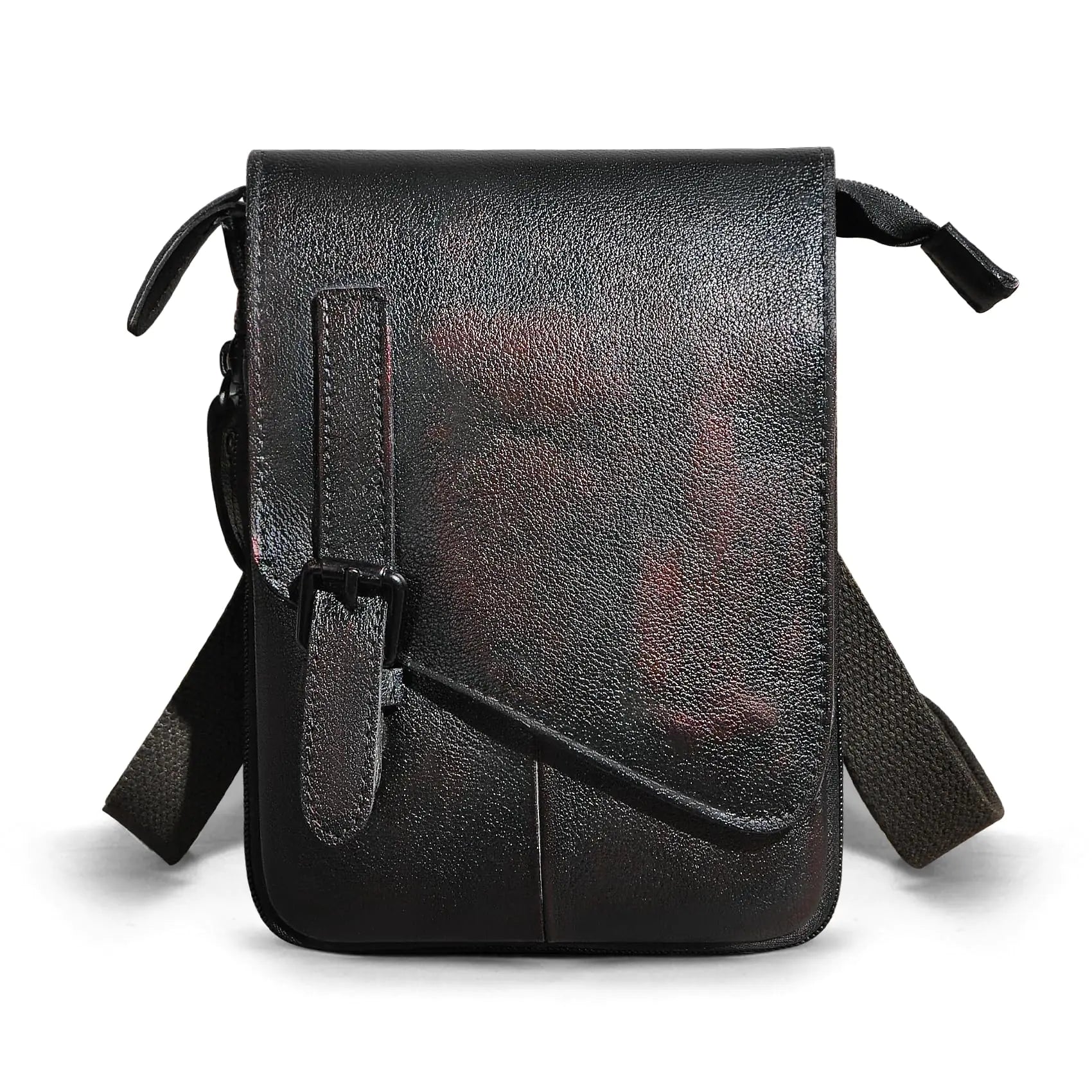 Leaokuu Men's Real Leather Coffee Waist Bag