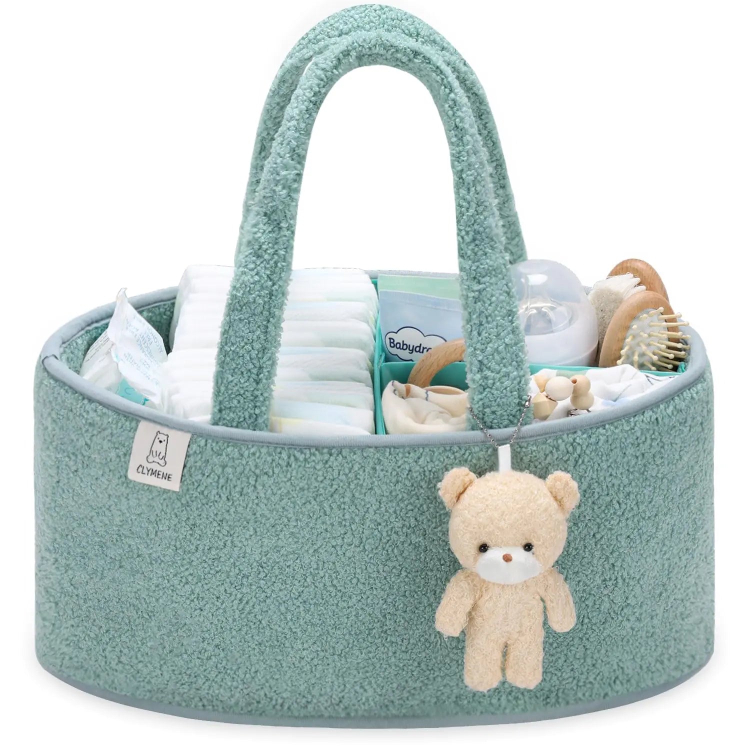 CLYMENE Newborn Essentials Diaper Caddy - Sage Green